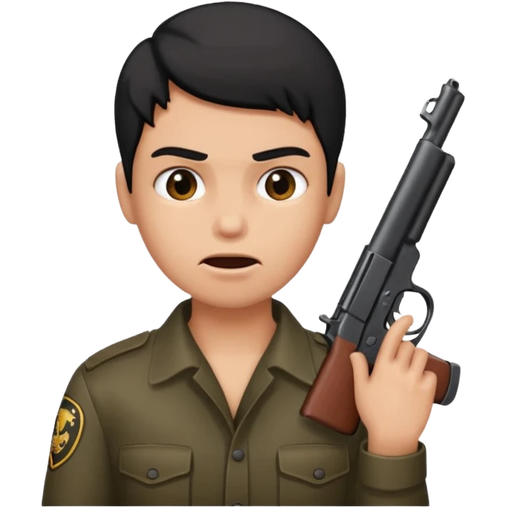 Blow my brains out with gun pointed at side of head emoji