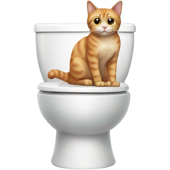 Cat sitting on a toilet emoji