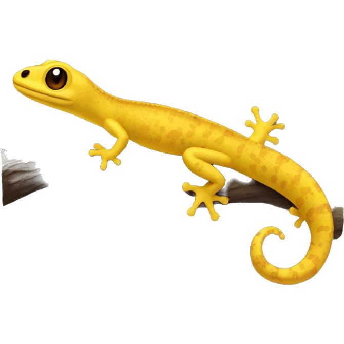 Gecko yellow with brown straips emoji