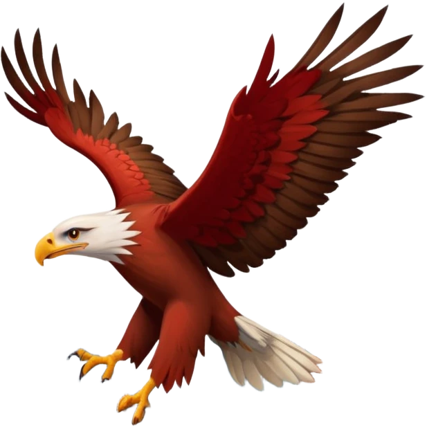 Red eagle on montains  emoji