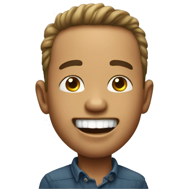 A short man whose front teeth are too big and whose clothes are too ragged makes for a lot of laughs emoji