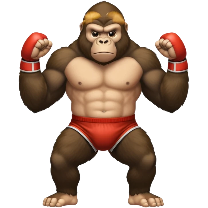 A boxing gorilla emoji