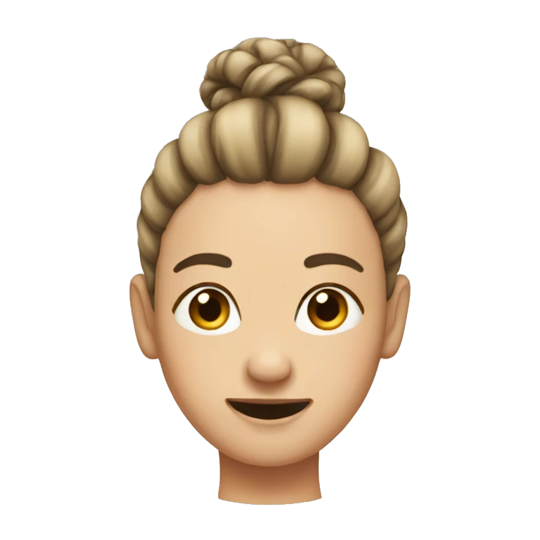hair tied in a bun emoji