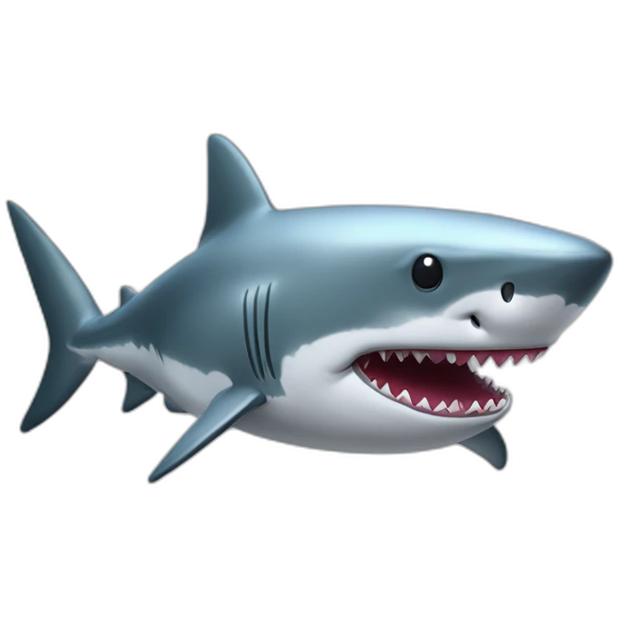 plain-silver-shark-balloon emoji