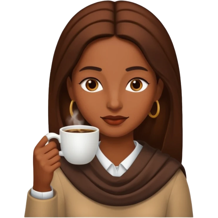 Khepresh woman drink coffee emoji