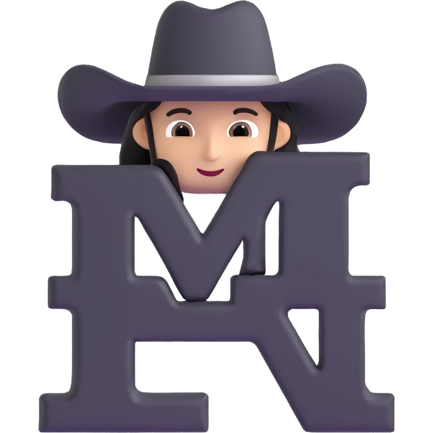 BLK letters in western cowboy font with silver outline emoji