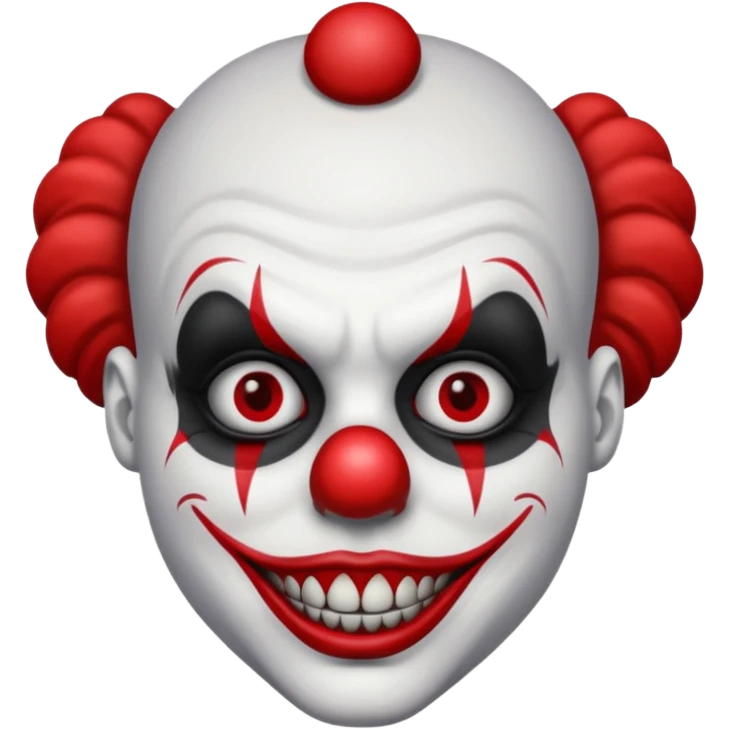 very dark sinister clown emoji