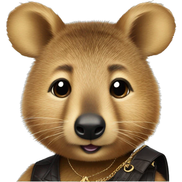Quokka dressed in Louis Vuitton emoji