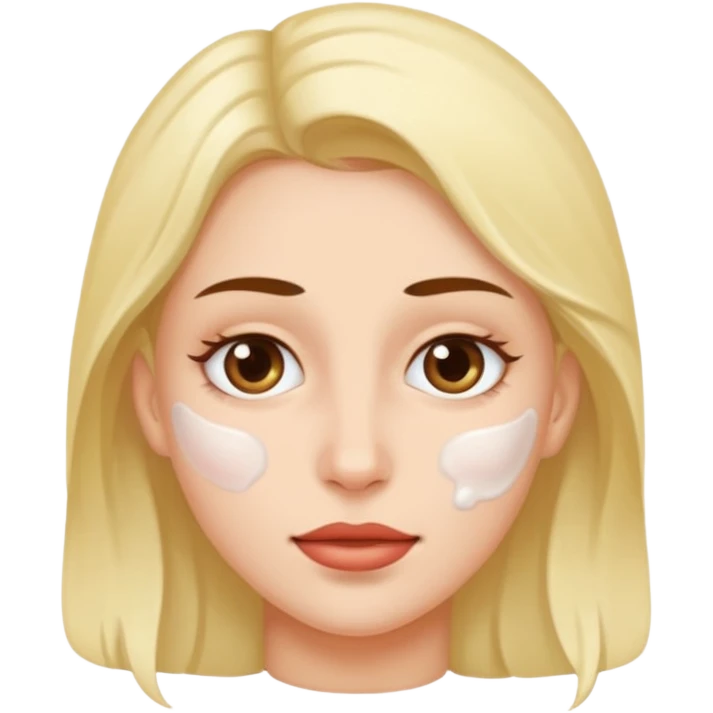 Une femme avec du sperme sur le visage  emoji
