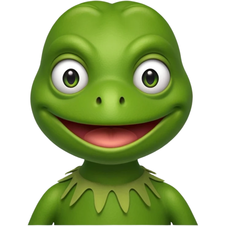 Scared Kermit the frog  emoji