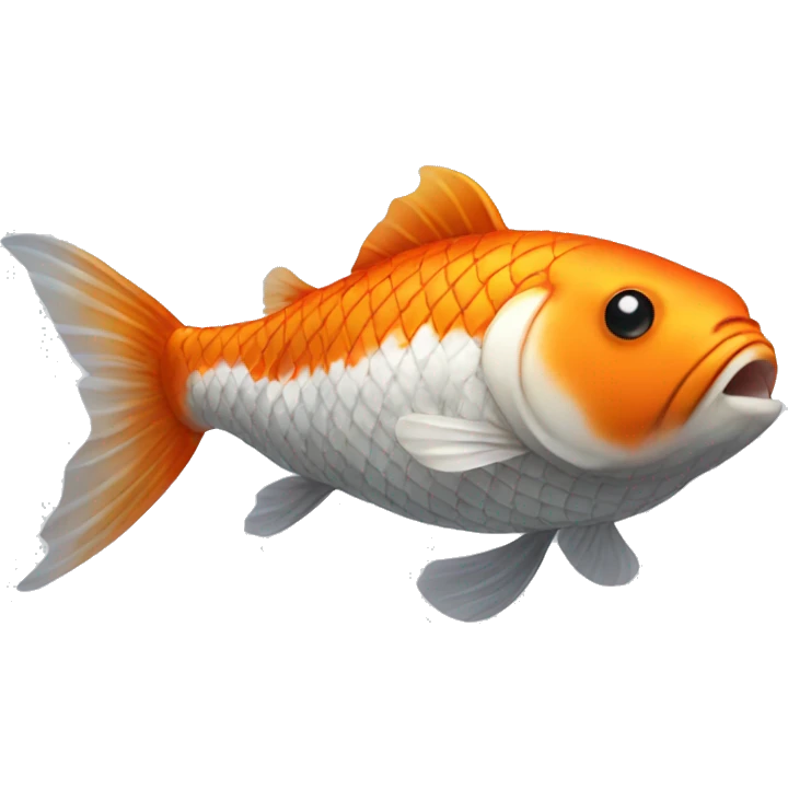 Koi fish wearing a black tutu  emoji