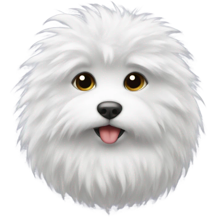 White fluffy loving kisses emoji