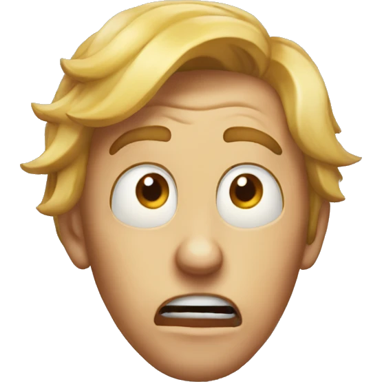 really panicked and freaked out person emoji