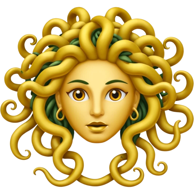 The Sicilian Medusa in gold emoji