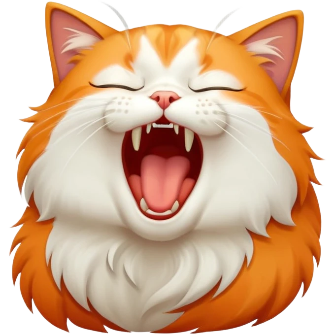 sleepy cat yawning emoji