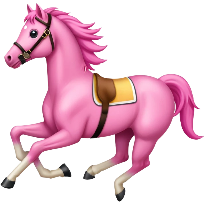Pink pony racing emoji