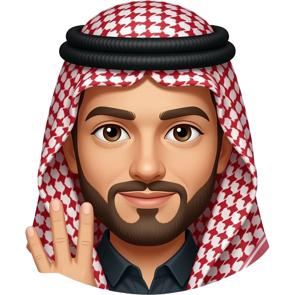 Es rostro de árabe con Manuel o rojo emoji