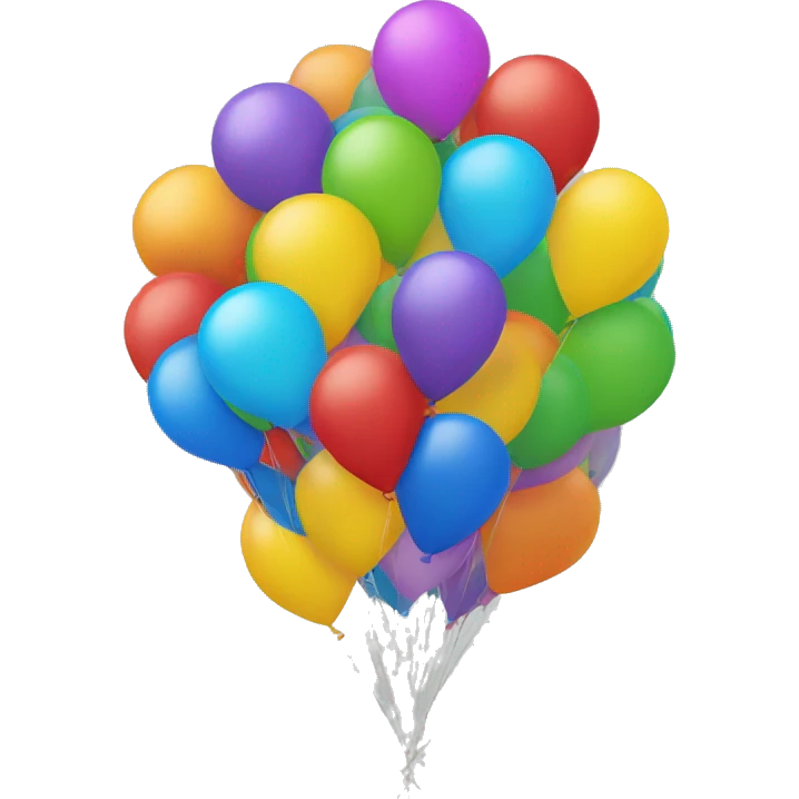 Multicolored balloons emoji