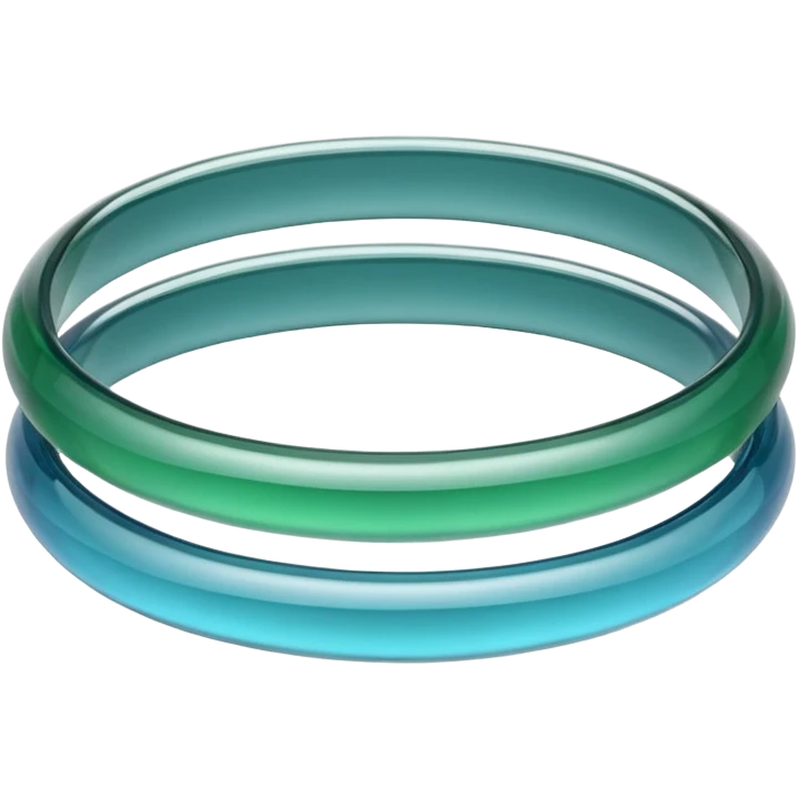  Glass green blue Bangles emoji emoji
