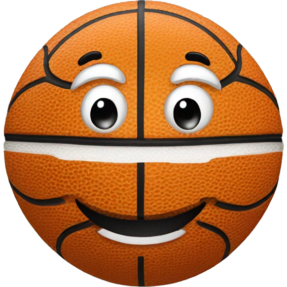 Basket ball smiling emoji
