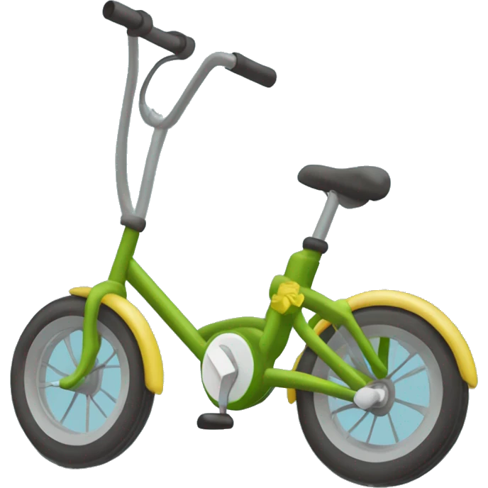 Aligator pe bicicletă mâncând înghețată  emoji