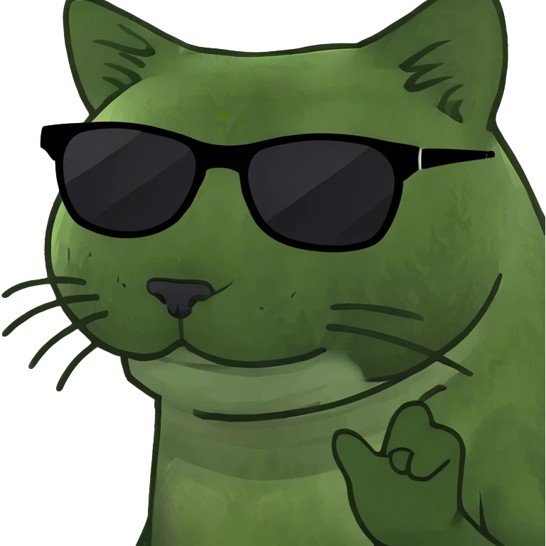 Cat with sunglasses emoji
