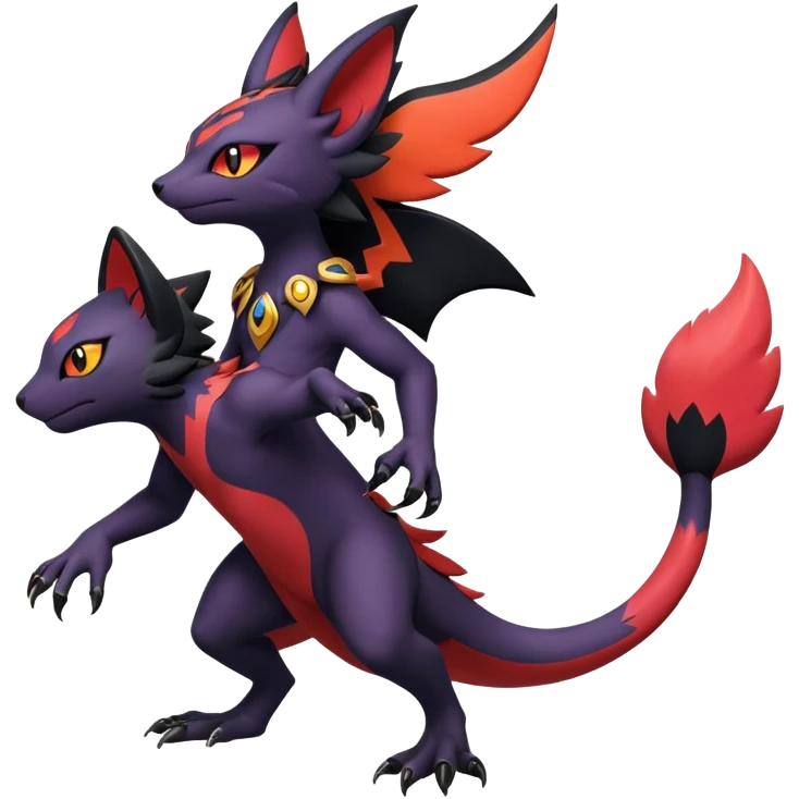 Salandit-Zorua-Litten-Noibat-hybrid (full body) emoji