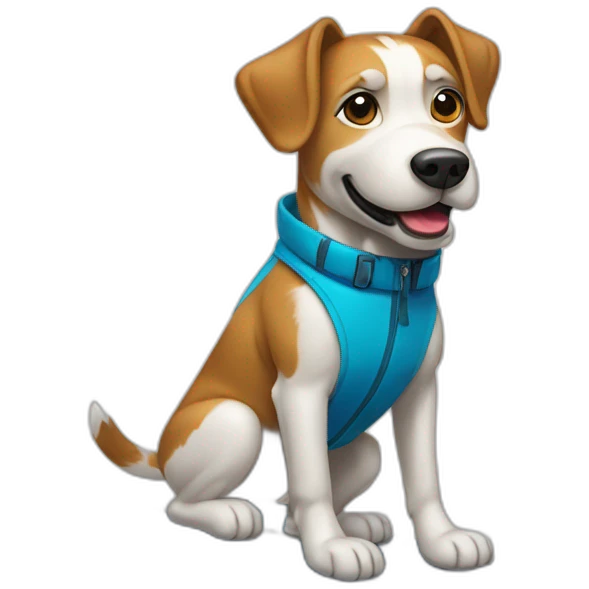 Chien qui fait du ski emoji