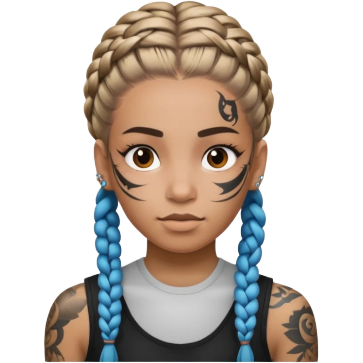 braided and tattoedbraided with lots lots lots of face tattooes emoji