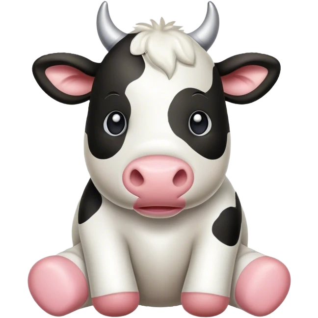 Stuffed animal cow  emoji