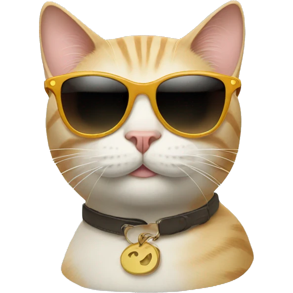 Cat with sunglasses emoji