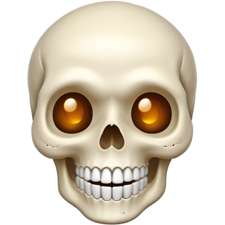 happy skull with cheerful expression emoji