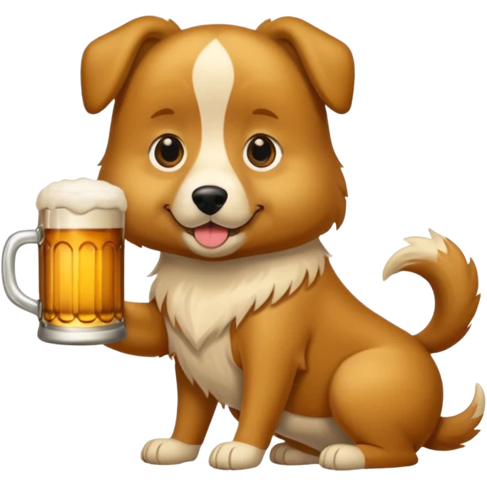 Ein Hund der talahon ist und Bier trinkt emoji