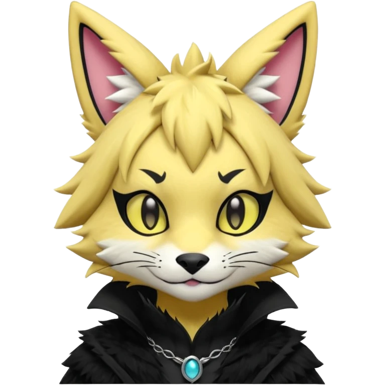 Cool gothic cute Kemonomimi Nekomimi Japanese Anime Kemono Furry Style Vernid-Zeraora-Sergal-Fursuit-furry-fursona emoji