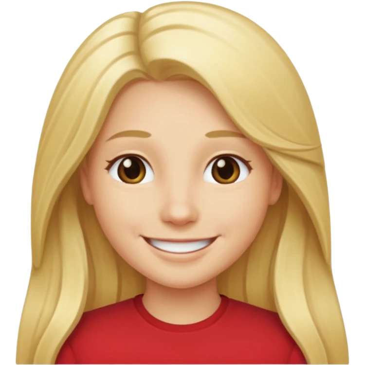 smile and long blonde hair emoji