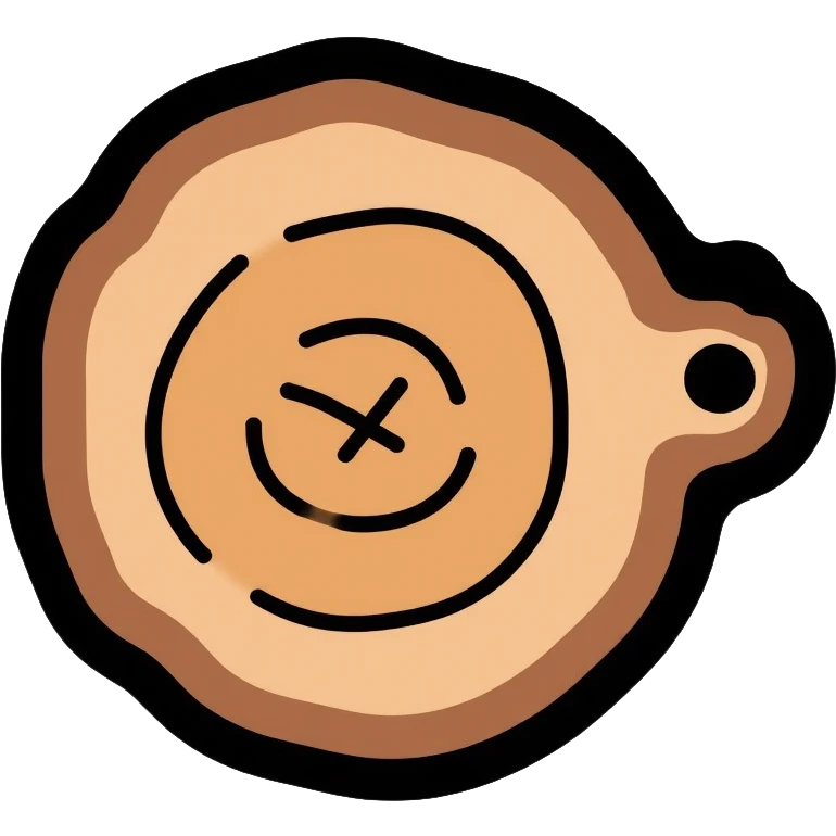 natural and renewable material: wood log with tree rings emoji