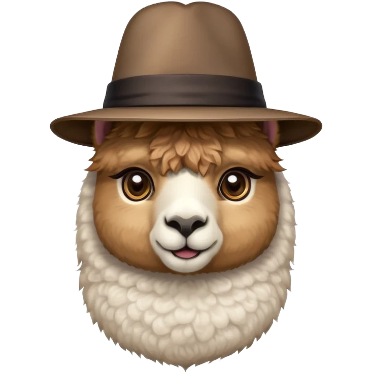 Alpaca with rabbi hat emoji