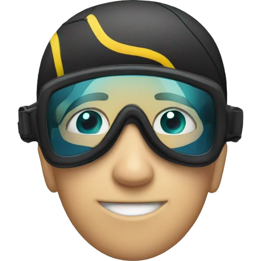 A boy doing Scuba diving emoji