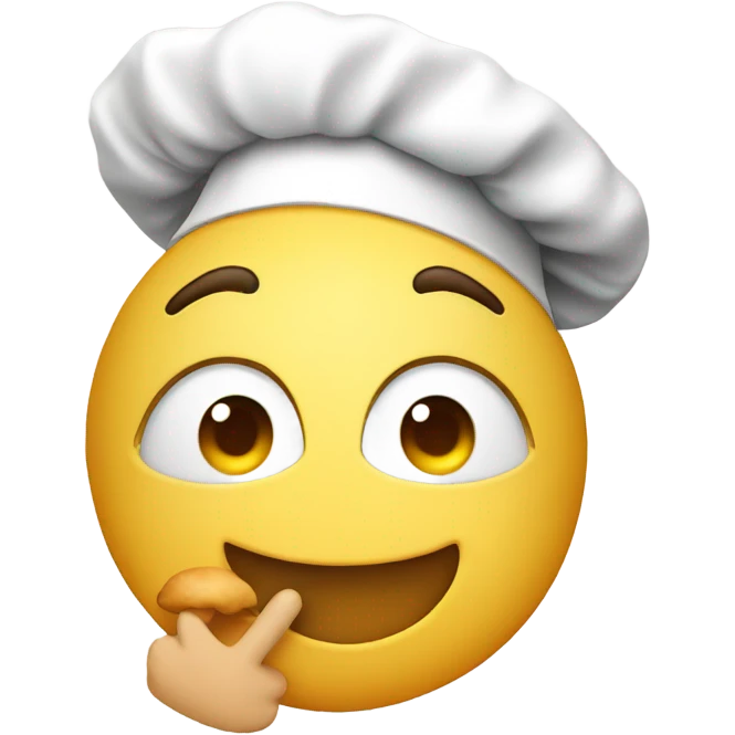 Emoji with chef hat blowing kiss emoji