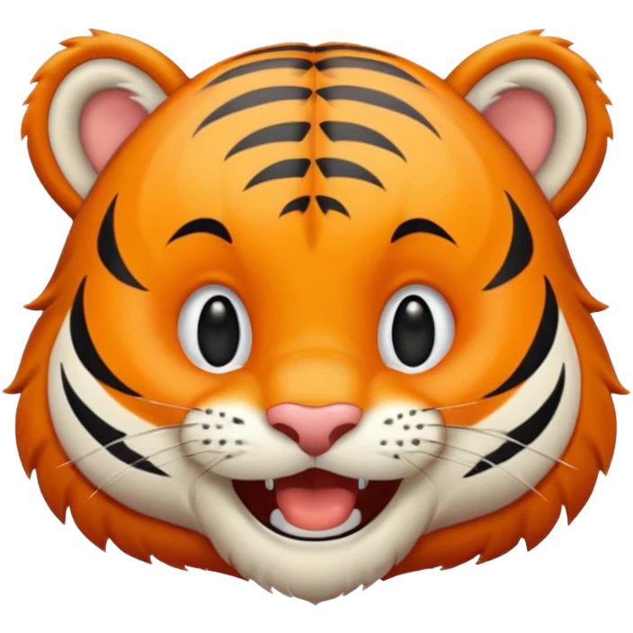 Cute tiger laughing emoji