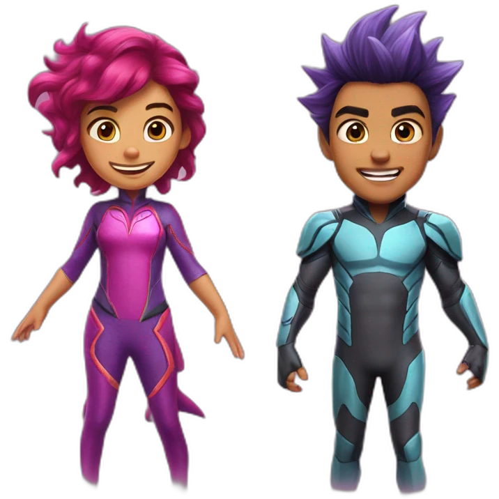 sharkboy and lava girl emoji