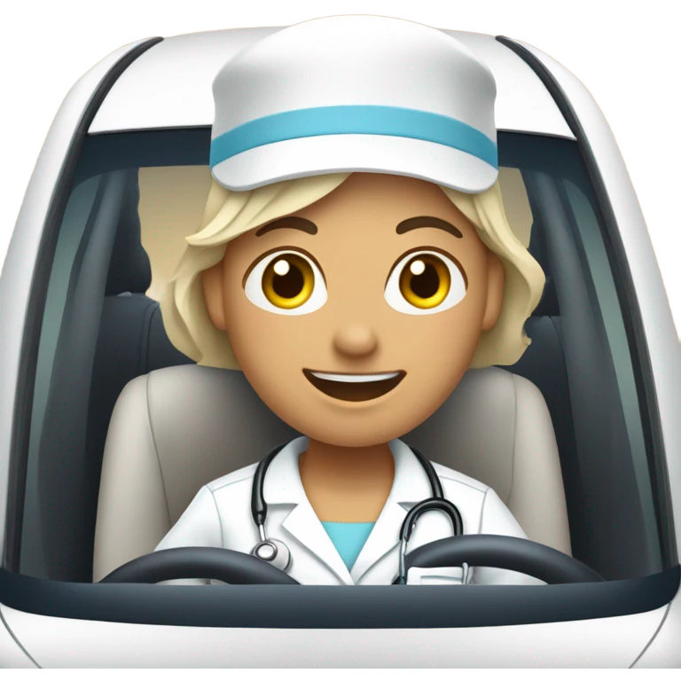 Nurse driving emoji