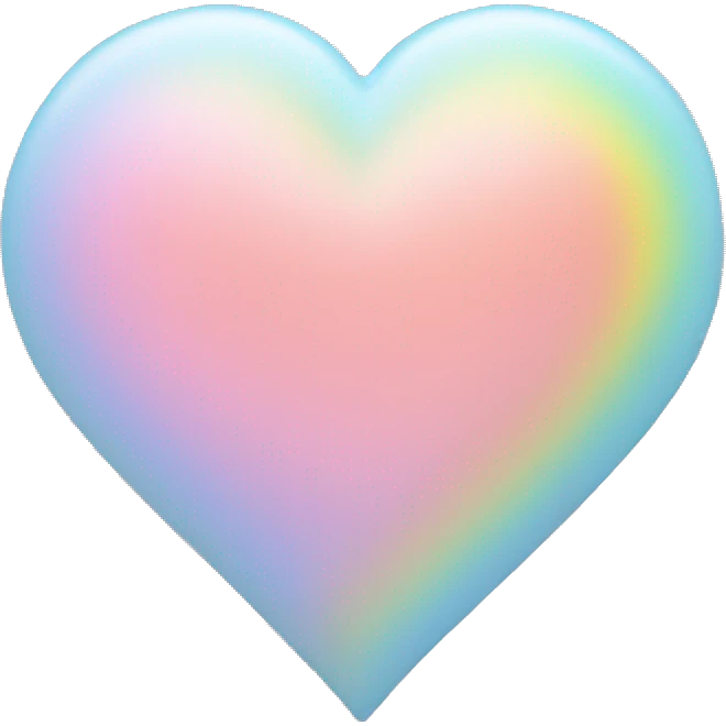 Pastel rainbow heart emoji