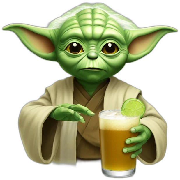 Yoda drink béer emoji