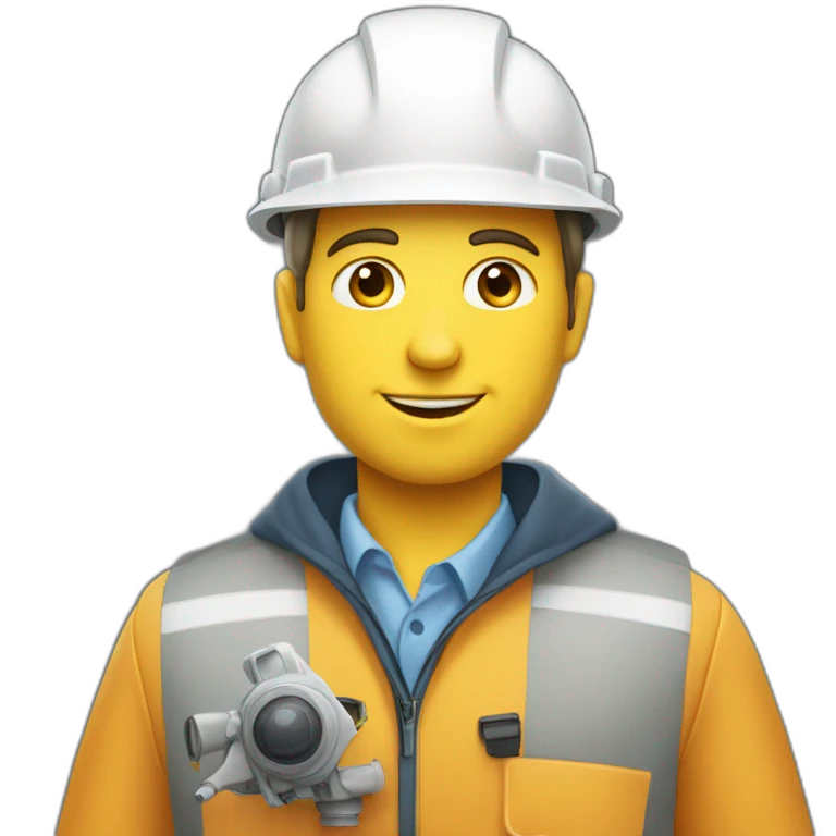 white engineer surveyer with heand emoji