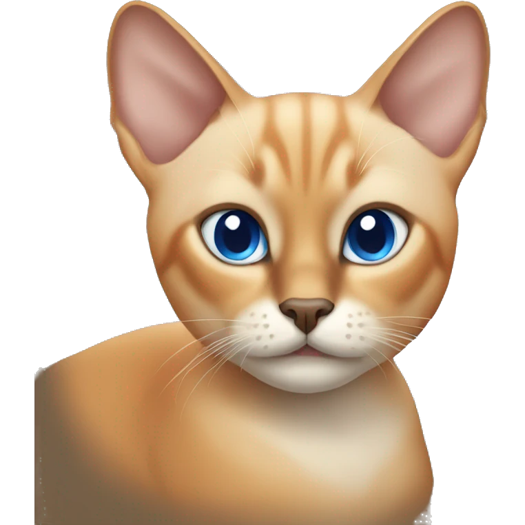Orange siamese cat with blue eyes  emoji