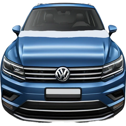 2018 model volkswagen tiguan highline blue emoji