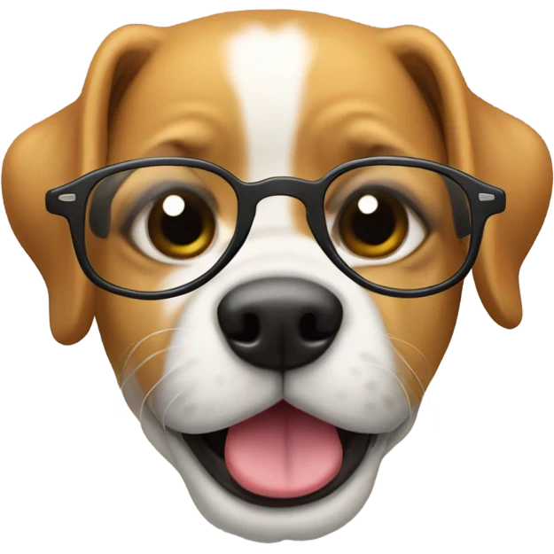 Dog con lentes  emoji