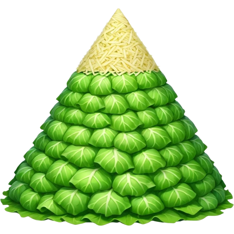 a big pyramid shape pile of grated cabbage emoji