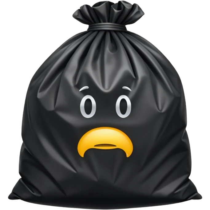trash bag with nothin on it, just the plain trash bag emoji